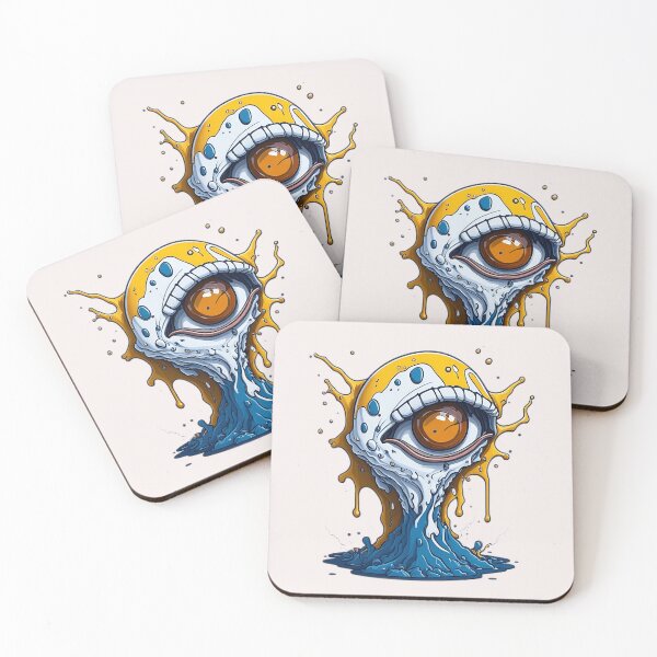 Item preview, Fried egg eyeball monster designed and sold by Grimspencilart.