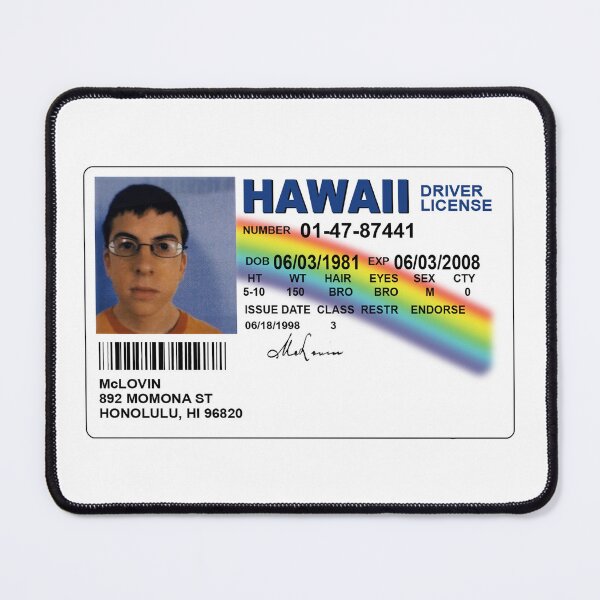 Item preview, Mclovin fake id - Hawaiian driver's license designed and sold by StoneGAS.