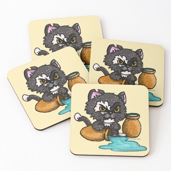 Item preview, Aquarius Kitty designed and sold by Whimsy Pose Illustrations.