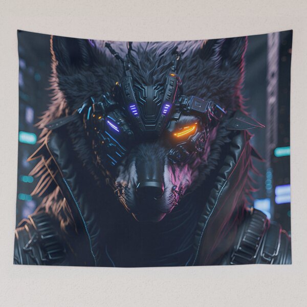 Item preview, Cyberpunk Wolf designed and sold by z1r1us.