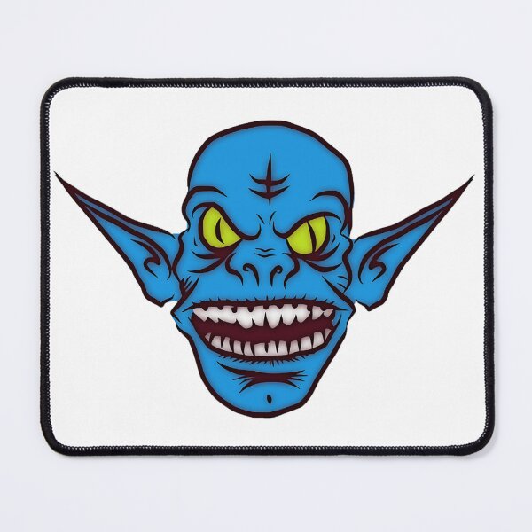 Item preview, blue goblin face designed and sold by Crystelstoree.