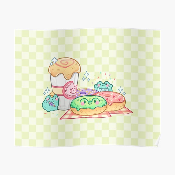 Froggie Donut Cafeteria Poster