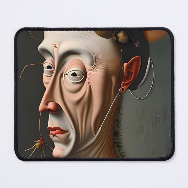 Item preview, Blurring Reality - A Surreal Portrait of a Man with Insect Company designed and sold by GalihDA.