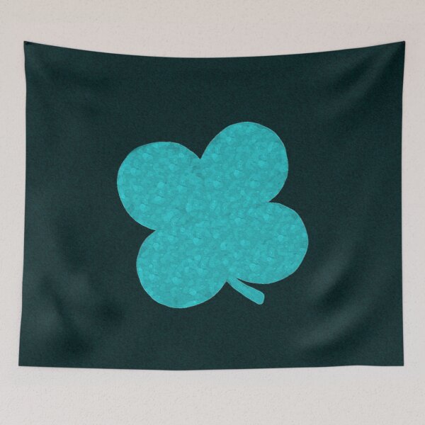 Item preview, Lucky 4 Leaf Clover Aqua and Green St. Patrick's Day Irish Luck designed and sold by kattakitty.
