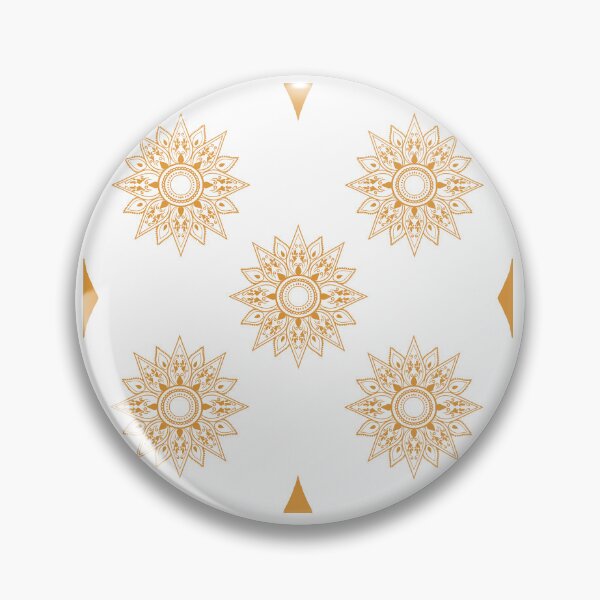 Item preview, Flower patterns gold on white  designed and sold by Chaoticzarts.