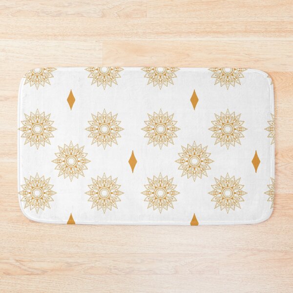 Item preview, Flower patterns gold on white  designed and sold by Chaoticzarts.