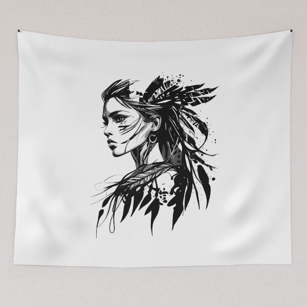 Item preview, Beautiful Tribal Woman designed and sold by ShadowAndSlate.