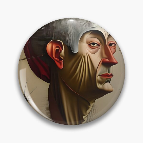 Item preview, Grotesque Realism - A Surrealist Painting of a Severe Man with Insects designed and sold by GalihDA.