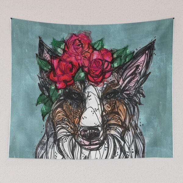Item preview, Blue Merle Floral designed and sold by inkedinred.