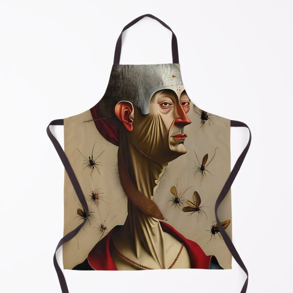 Item preview, Grotesque Realism - A Surrealist Painting of a Severe Man with Insects designed and sold by GalihDA.