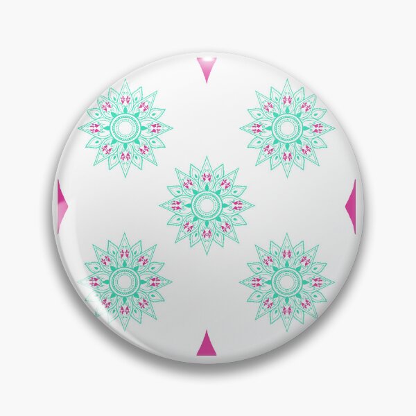 Item preview, Flower patterns aquamarine on white designed and sold by Chaoticzarts.