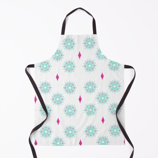 Item preview, Flower patterns aquamarine on white designed and sold by Chaoticzarts.