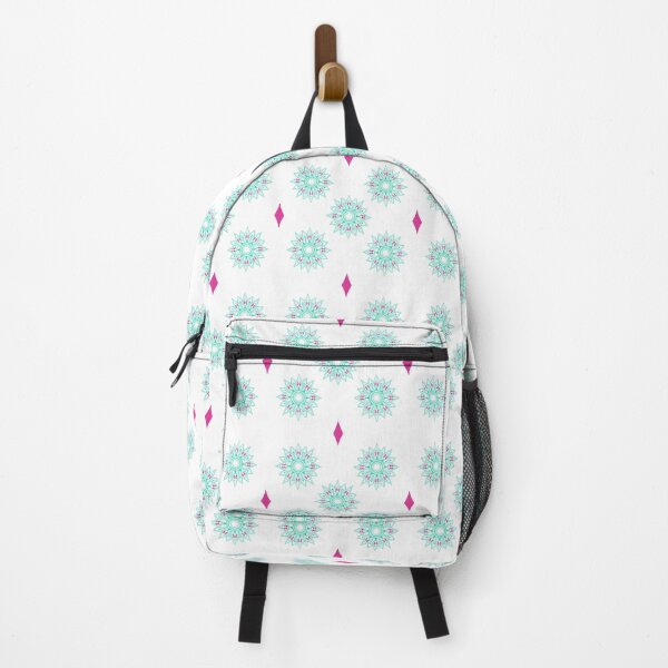 Item preview, Flower patterns aquamarine on white designed and sold by Chaoticzarts.