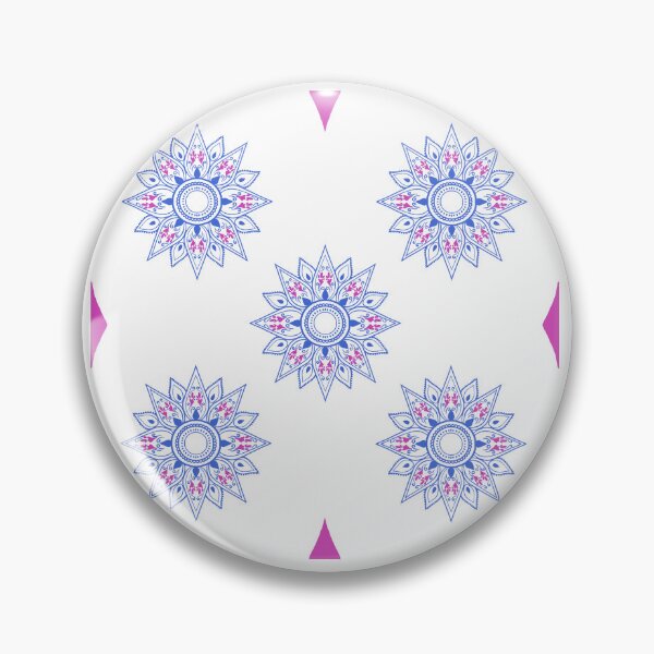 Item preview, Flower patterns blue on white designed and sold by Chaoticzarts.