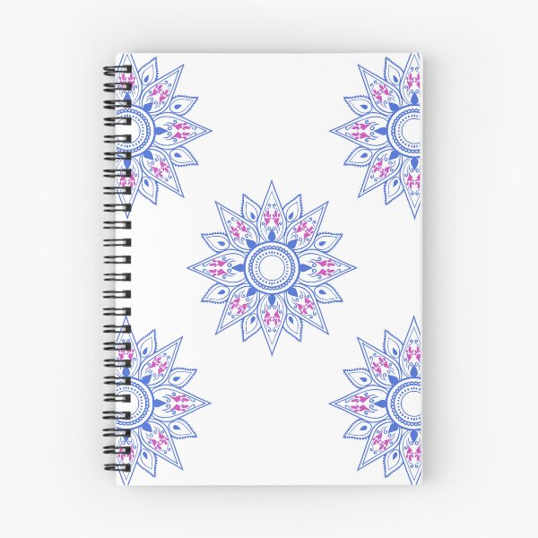 Item preview, Flower patterns blue on white designed and sold by Chaoticzarts.