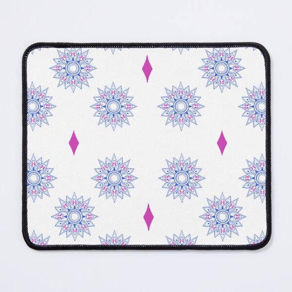 Item preview, Flower patterns blue on white designed and sold by Chaoticzarts.