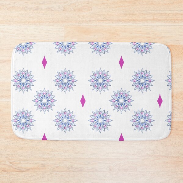 Item preview, Flower patterns blue on white designed and sold by Chaoticzarts.