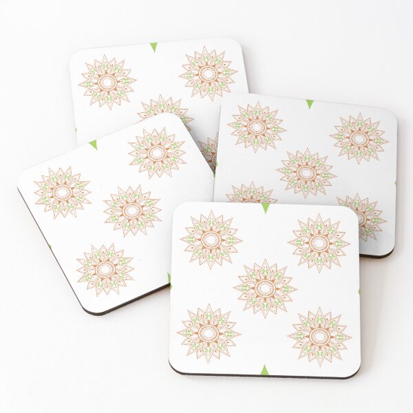 Item preview, Flower patterns orange on white designed and sold by Chaoticzarts.