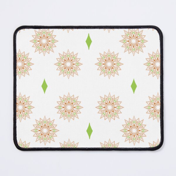 Item preview, Flower patterns orange on white designed and sold by Chaoticzarts.