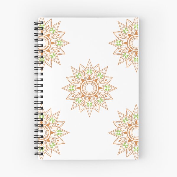 Item preview, Flower patterns orange on white designed and sold by Chaoticzarts.