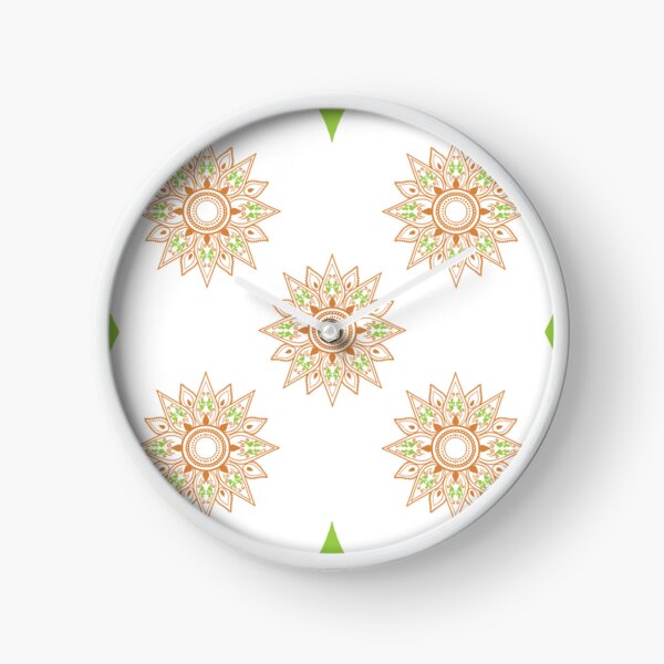 Item preview, Flower patterns orange on white designed and sold by Chaoticzarts.