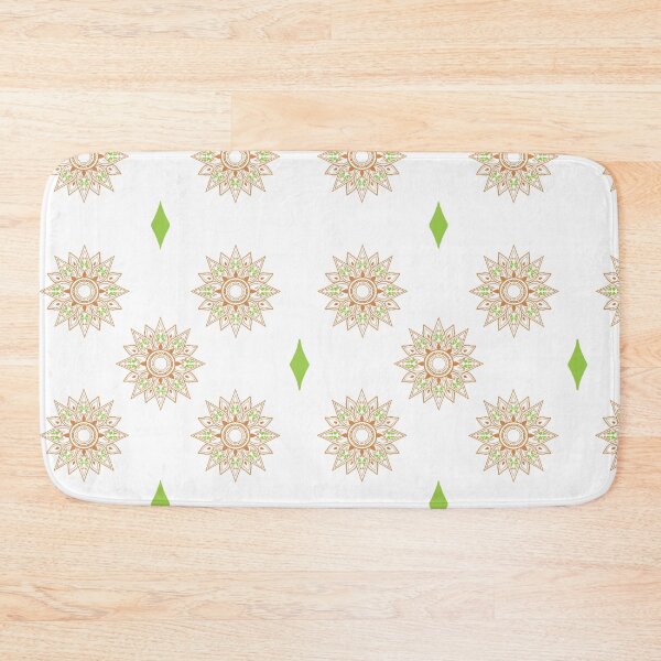 Item preview, Flower patterns orange on white designed and sold by Chaoticzarts.