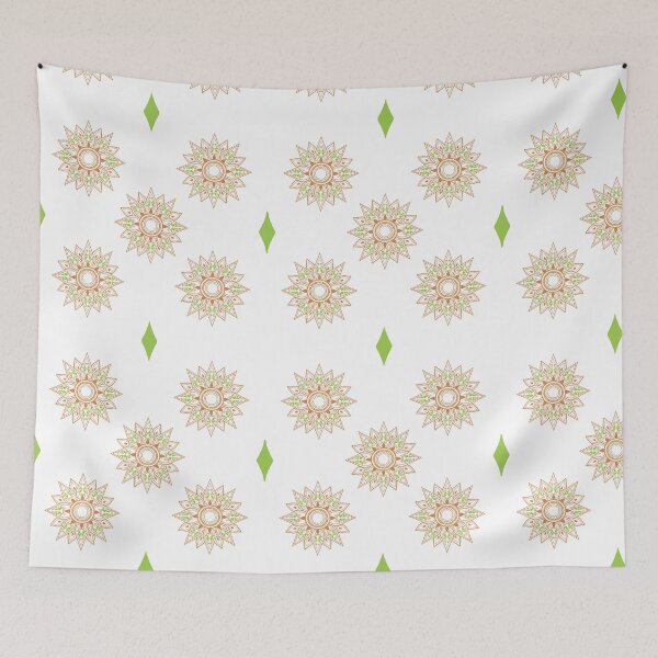 Item preview, Flower patterns orange on white designed and sold by Chaoticzarts.