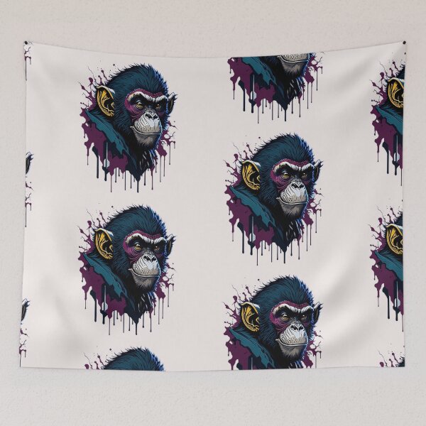 Item preview, chimpancé salpicadura de arte 2 designed and sold by Grimspencilart.
