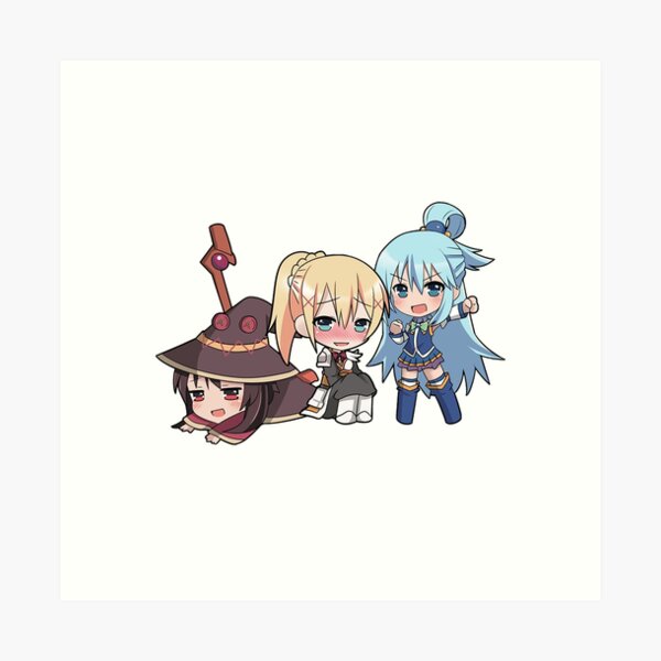 megumin, aqua, darkness, and satou kazuma (kono subarashii sekai