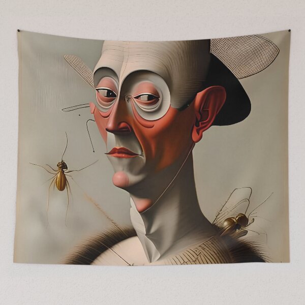 Item preview, The Disturbing Portrait of a Man - Exploring the Surreal and Grotesque Forms designed and sold by GalihDA.