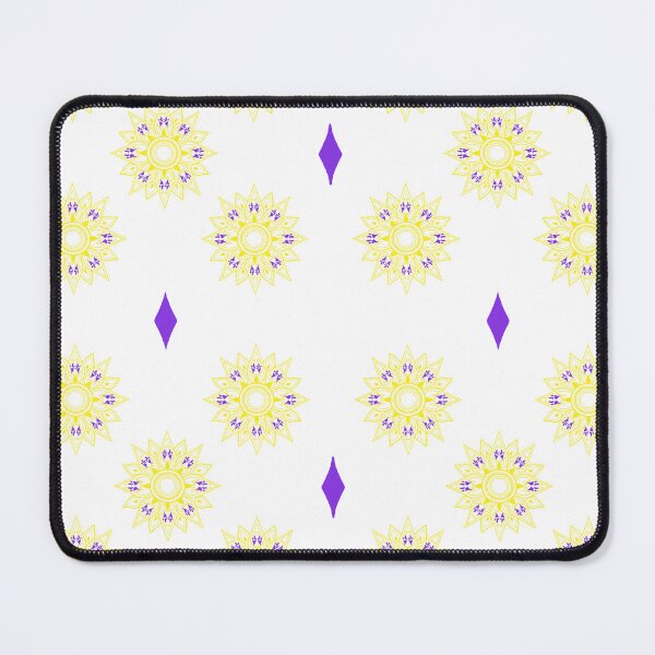 Item preview, Flower patterns yellow on white designed and sold by Chaoticzarts.