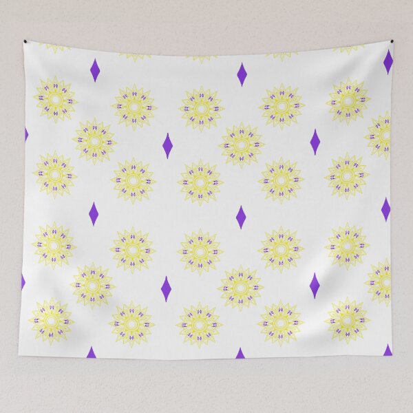 Item preview, Flower patterns yellow on white  designed and sold by Chaoticzarts.