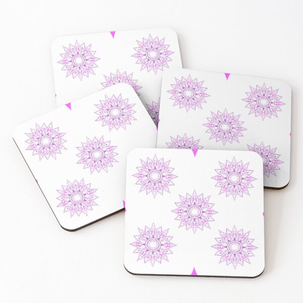Item preview, Flower patterns purple on white designed and sold by Chaoticzarts.