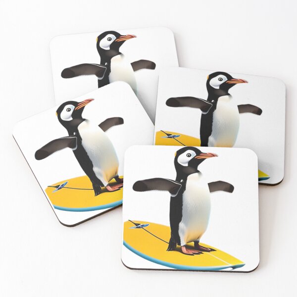 Item preview, Penguin Thrills: Noot Noot on a Surfboard!" designed and sold by Style Sanctuary.