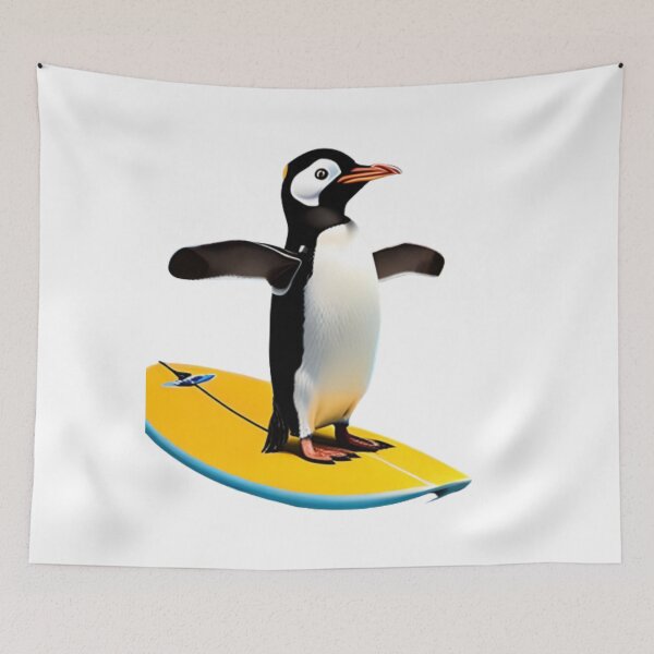Item preview, Penguin Thrills: Noot Noot on a Surfboard!" designed and sold by Style Sanctuary.