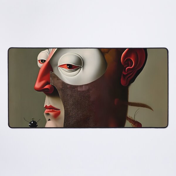 Item preview, The Inhuman Countenance - A Surreal Portrait with Insects and Grotesque Elements designed and sold by GalihDA.