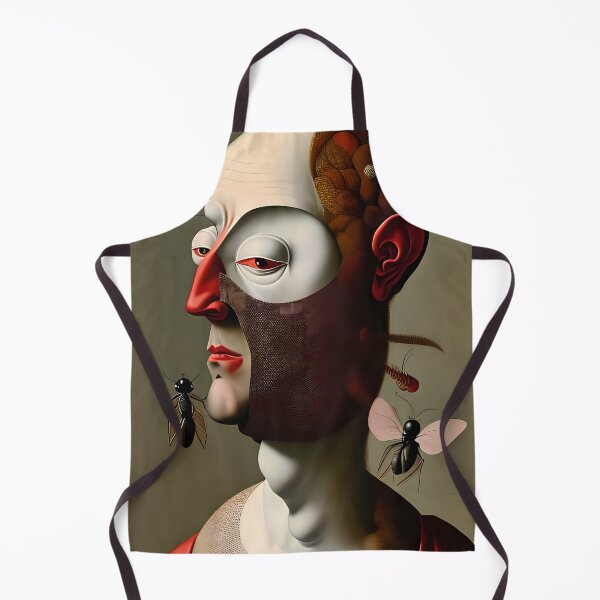 Item preview, The Inhuman Countenance - A Surreal Portrait with Insects and Grotesque Elements designed and sold by GalihDA.