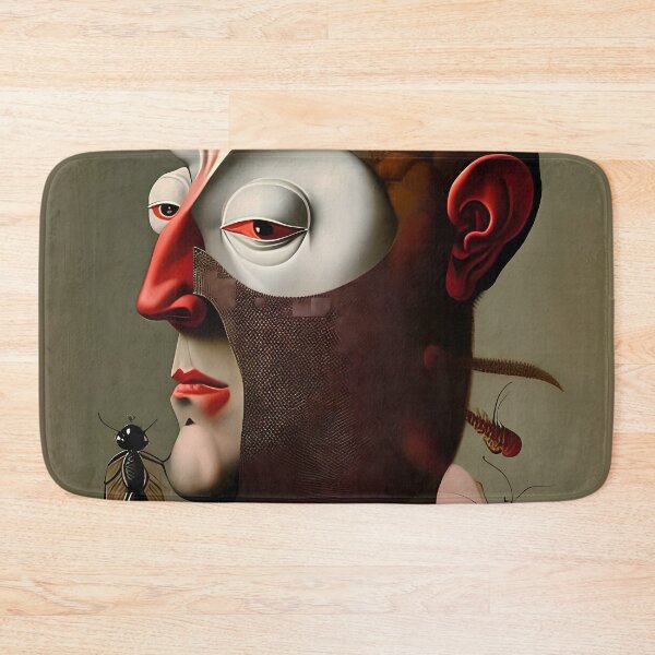 Item preview, The Inhuman Countenance - A Surreal Portrait with Insects and Grotesque Elements designed and sold by GalihDA.