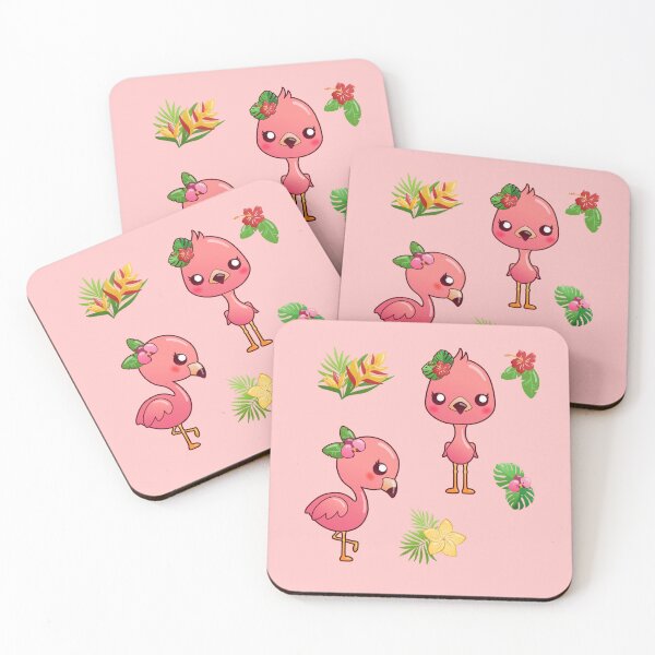 Item preview, Kawaii Summer Flamingo - Sticker Pack and Pattern designed and sold by Gay-Koala.