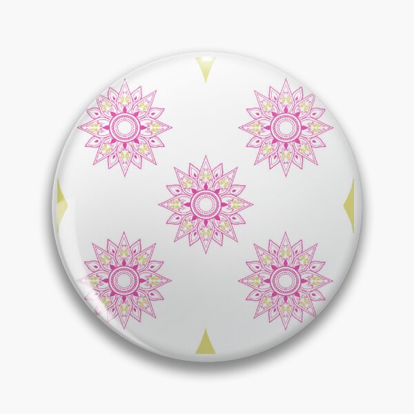 Item preview, Flower patterns magenta on white designed and sold by Chaoticzarts.