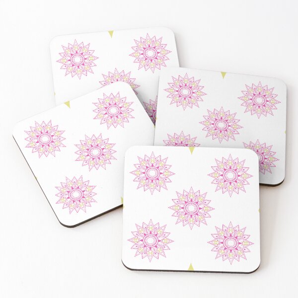 Item preview, Flower patterns magenta on white designed and sold by Chaoticzarts.