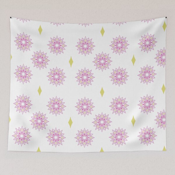 Item preview, Flower patterns magenta on white designed and sold by Chaoticzarts.