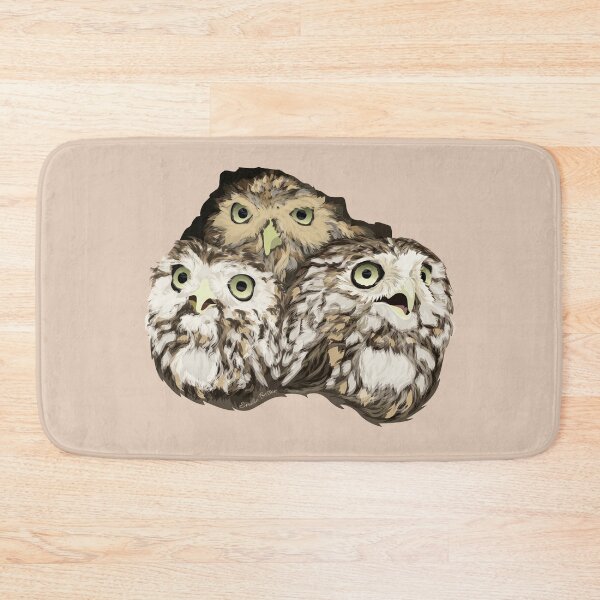 Item preview, Owls nestling in the hollow of a tree in the forest designed and sold by Emilie BESSON.