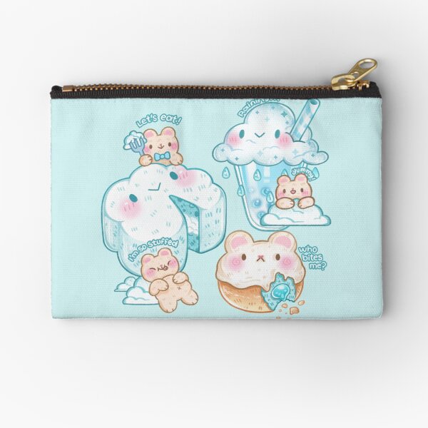 Cloudy Polar Bear Dinner Zipper Pouch