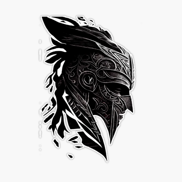A thracian helmet, tattoo, tattoo art, Black and grey | Stable Diffusion