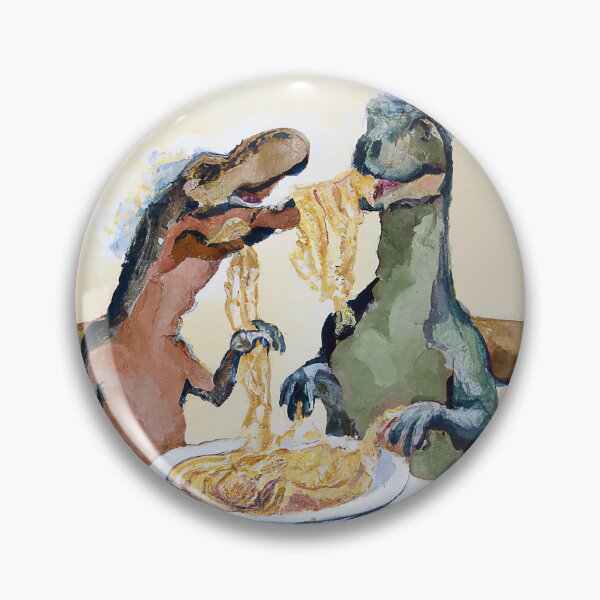 Artikelvorschau, T-Rex-Paar, das Spaghetti isst entworfen und verkauft von TrexAmbassador.