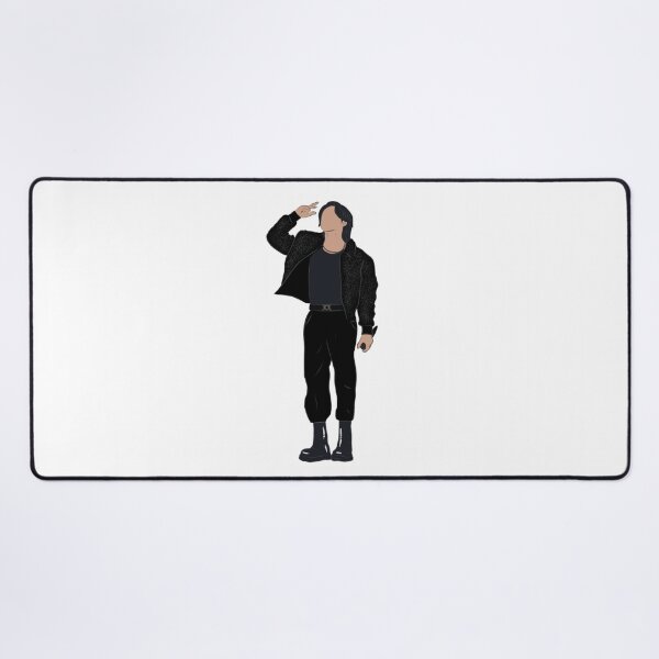 Item preview, Silhouette of jungkook Quatar designed and sold by K-ShopForever.