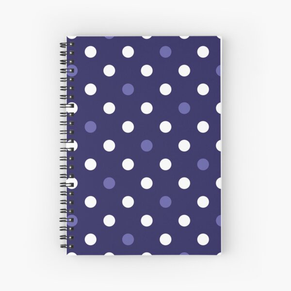 Navy blue with polka dots Spiral Notebook