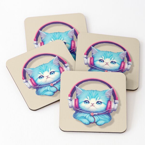 Item preview, Musicat Cat Wearing Headphones Kitten Music designed and sold by DreamingAwake1.
