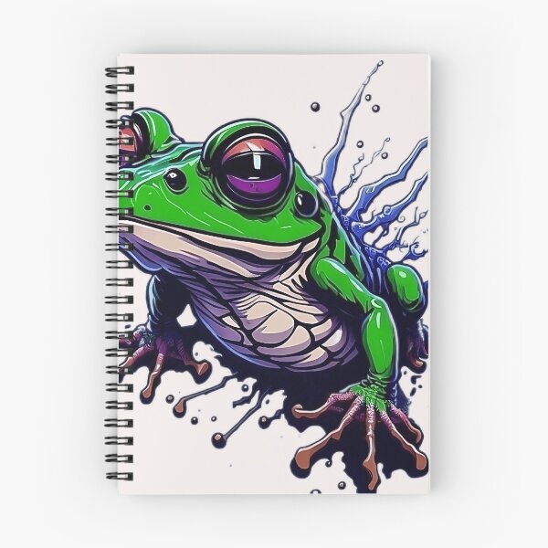 Item preview, Splash art frog designed and sold by Grimspencilart.